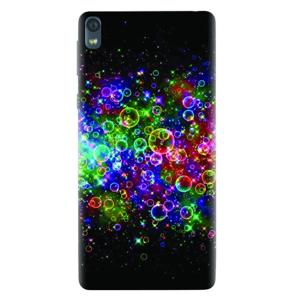 Husa silicon pentru Sony Xperia E5, Rainbow Colored Soap Bubbles