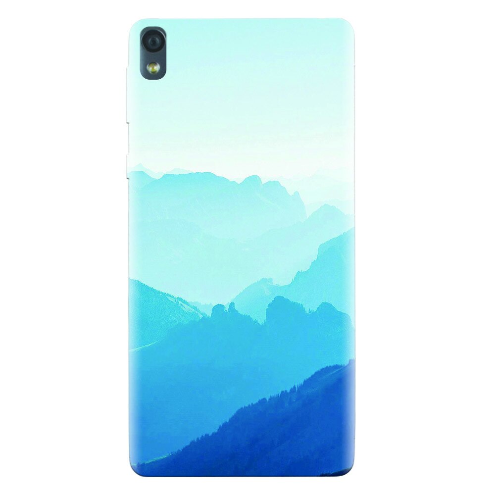 Husa silicon pentru Sony Xperia E5, Blue Mountain Crests