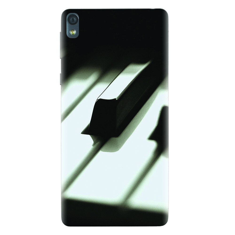 Husa silicon pentru Sony Xperia E5, Piano Key Close Up Macro