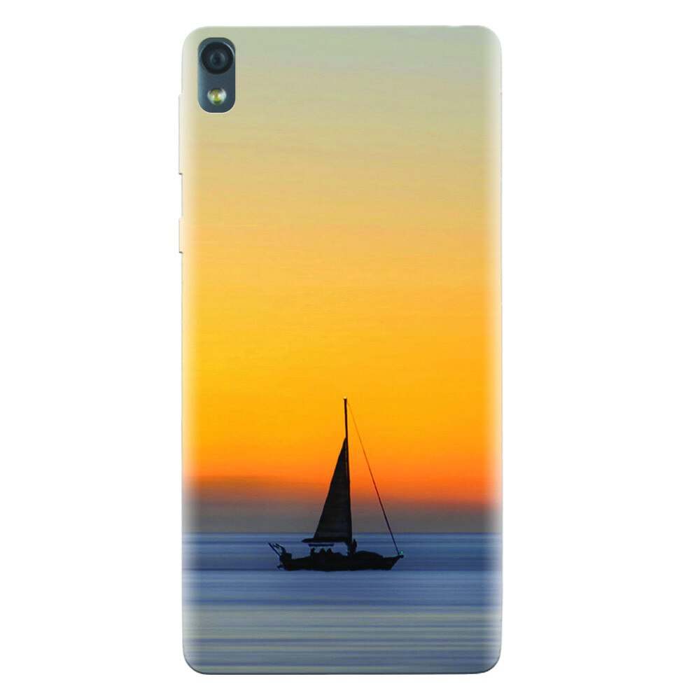 Husa silicon pentru Sony Xperia E5, Wind Sail Boat Ocean Sunset