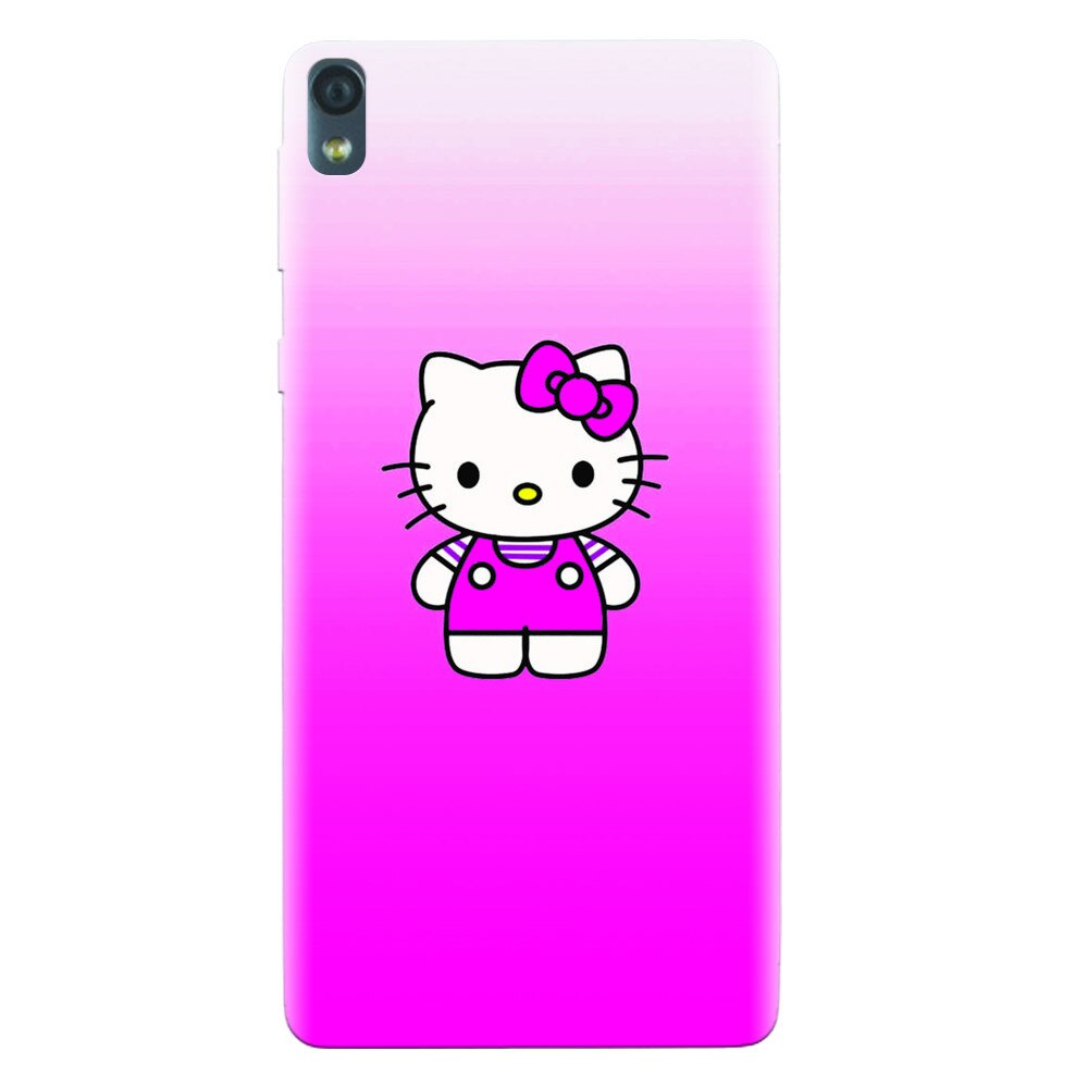 Husa silicon pentru Sony Xperia E5, Cute Pink Catty
