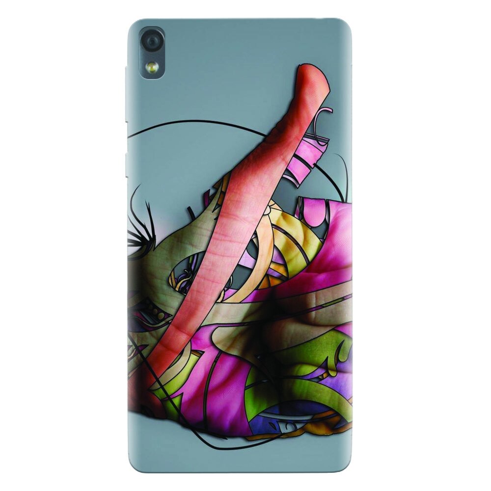 Husa silicon pentru Sony Xperia E5, Abstract Minimalistic Hands