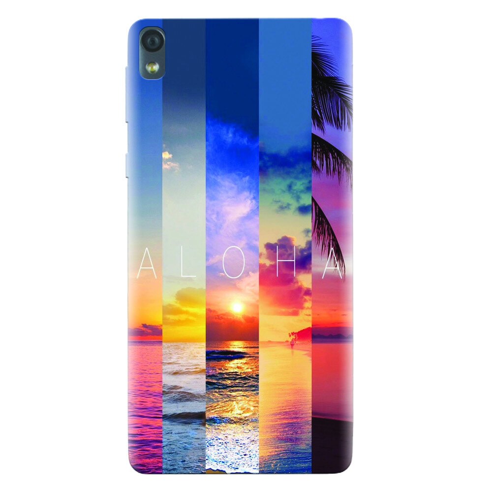 Husa silicon pentru Sony Xperia E5, Aloha Summer Stripes