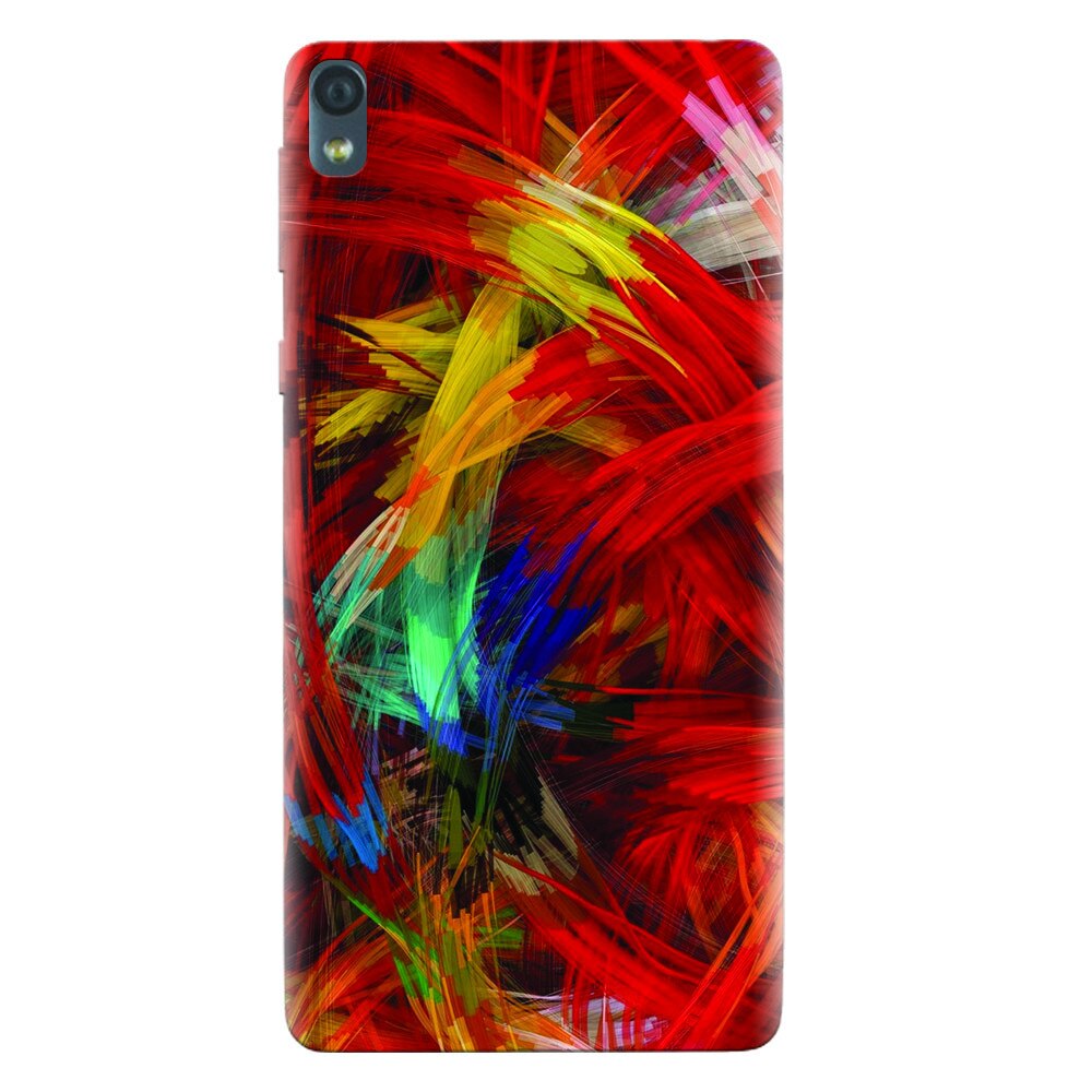 Husa silicon pentru Sony Xperia E5, Colorful Digital Painting Strokes