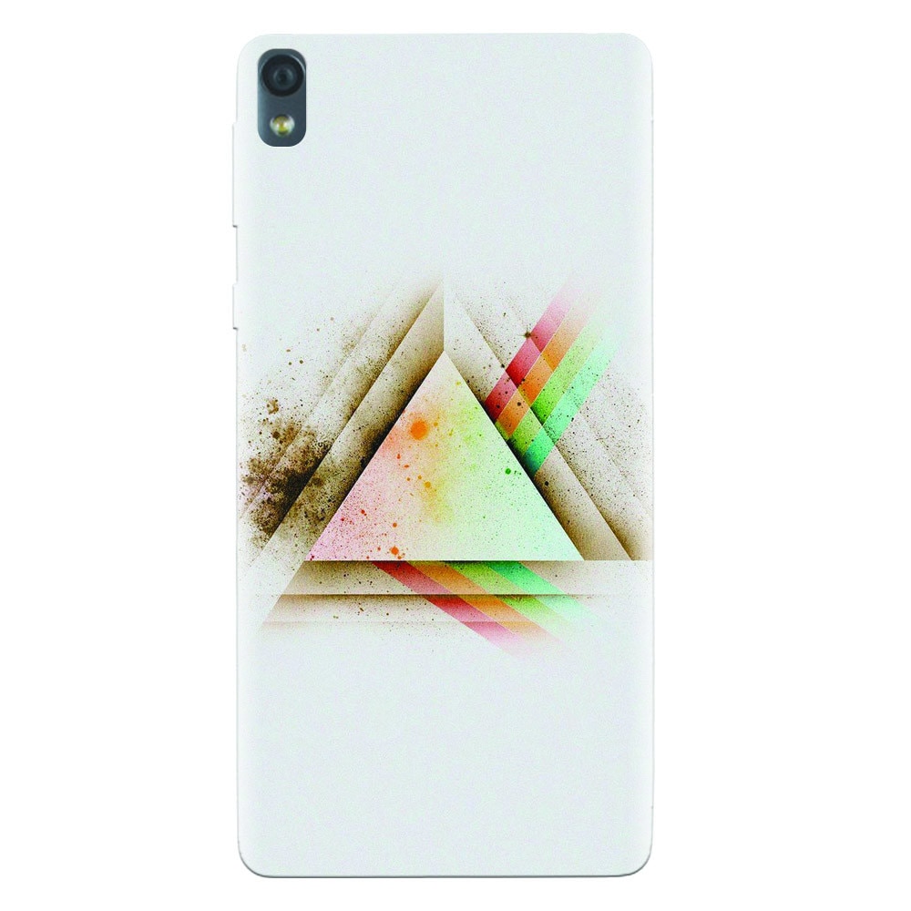 Husa silicon pentru Sony Xperia E5, Abstract Grunge Light Triangle