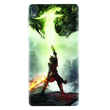 Husa silicon pentru Sony Xperia E5, Green Dragon Husa silicon pentru Sony Xperia E5, Green Dragon