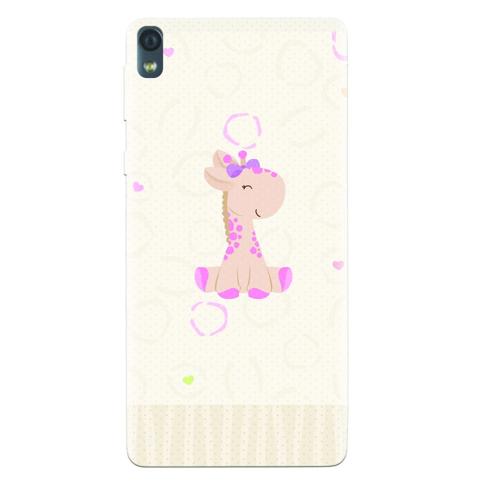 Husa silicon pentru Sony Xperia E5, Giraffe Cute