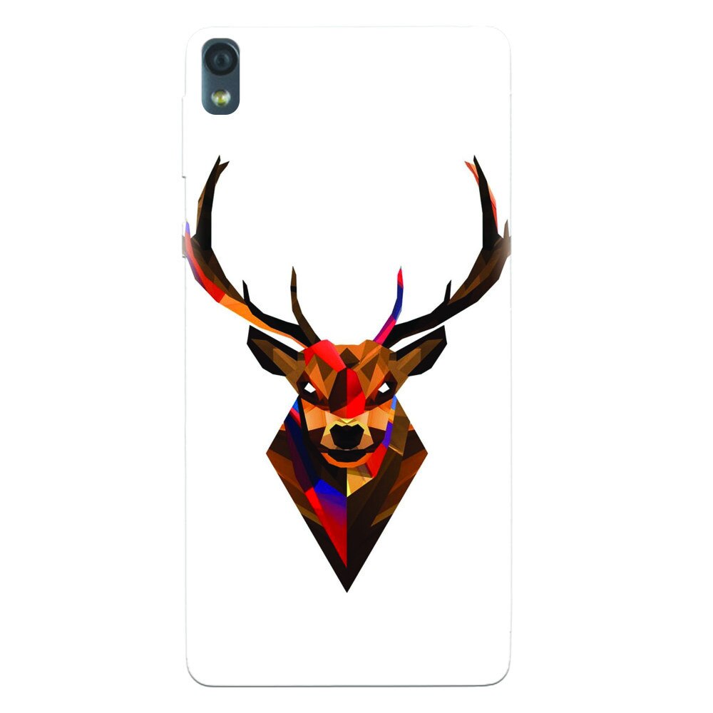 Husa silicon pentru Sony Xperia E5, Geometric Tibetan Antelope