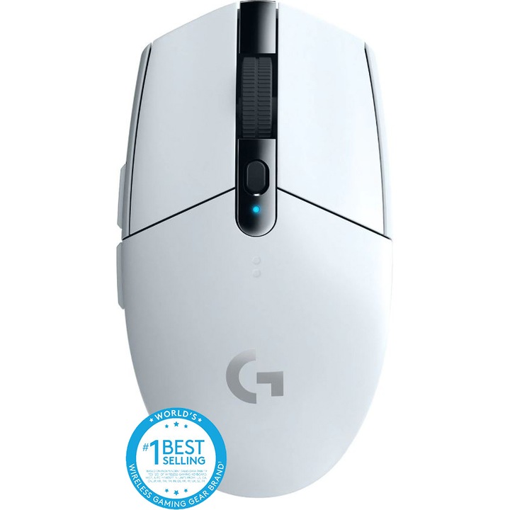 Безжична мишка Gaming Logitech G305 LightSpeed Hero 16K DPI, Бяла