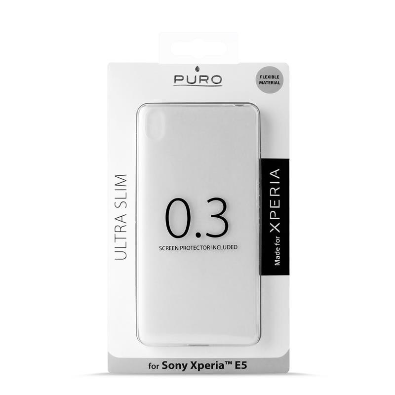 Husa de protectie Puro Ultra Slim pentru Sony Xperia E5, Translucid