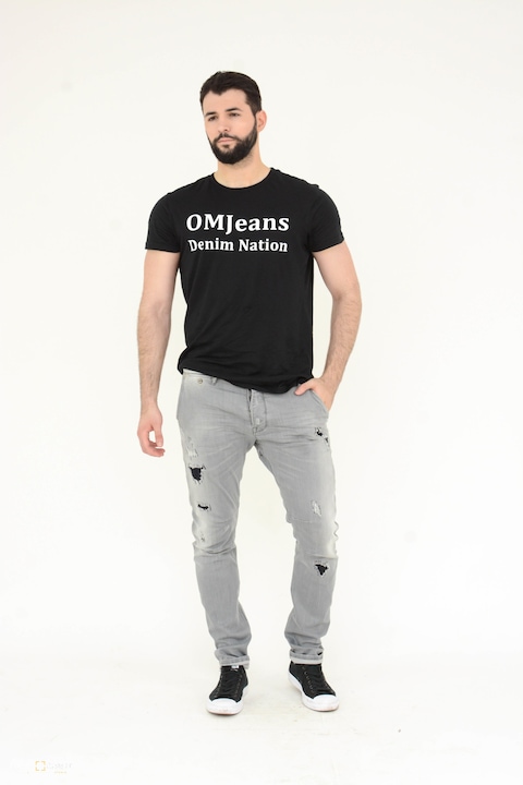 Мъжки дънки OMJeans, Jack, Светлосив