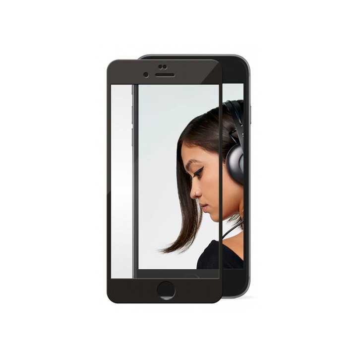 Стъклен протектор 5D Screen FULL за Iphone 6 Plus / 6S Plus, Черен