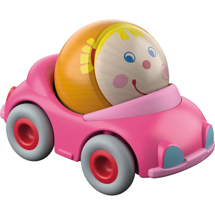 Masinuta Flower Power, Haba Toys, roz