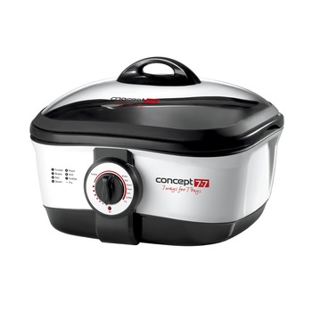 Multicooker Concept CK7070, 1650 W, 4 L, 7 programe, Set fondue inclus, Negru/Inox Multicooker Concept CK7070, 1650 W, 4 L, 7 programe, Set fondue inclus, Negru/Inox