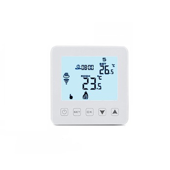 Termostat cu fir HY08 pentru centrala termica pe gaz controlat prin Wifi si Internet compatibil Alexa Google Home Termostat cu fir HY08 pentru centrala termica pe gaz controlat prin Wifi si Internet compatibil Alexa Google Home