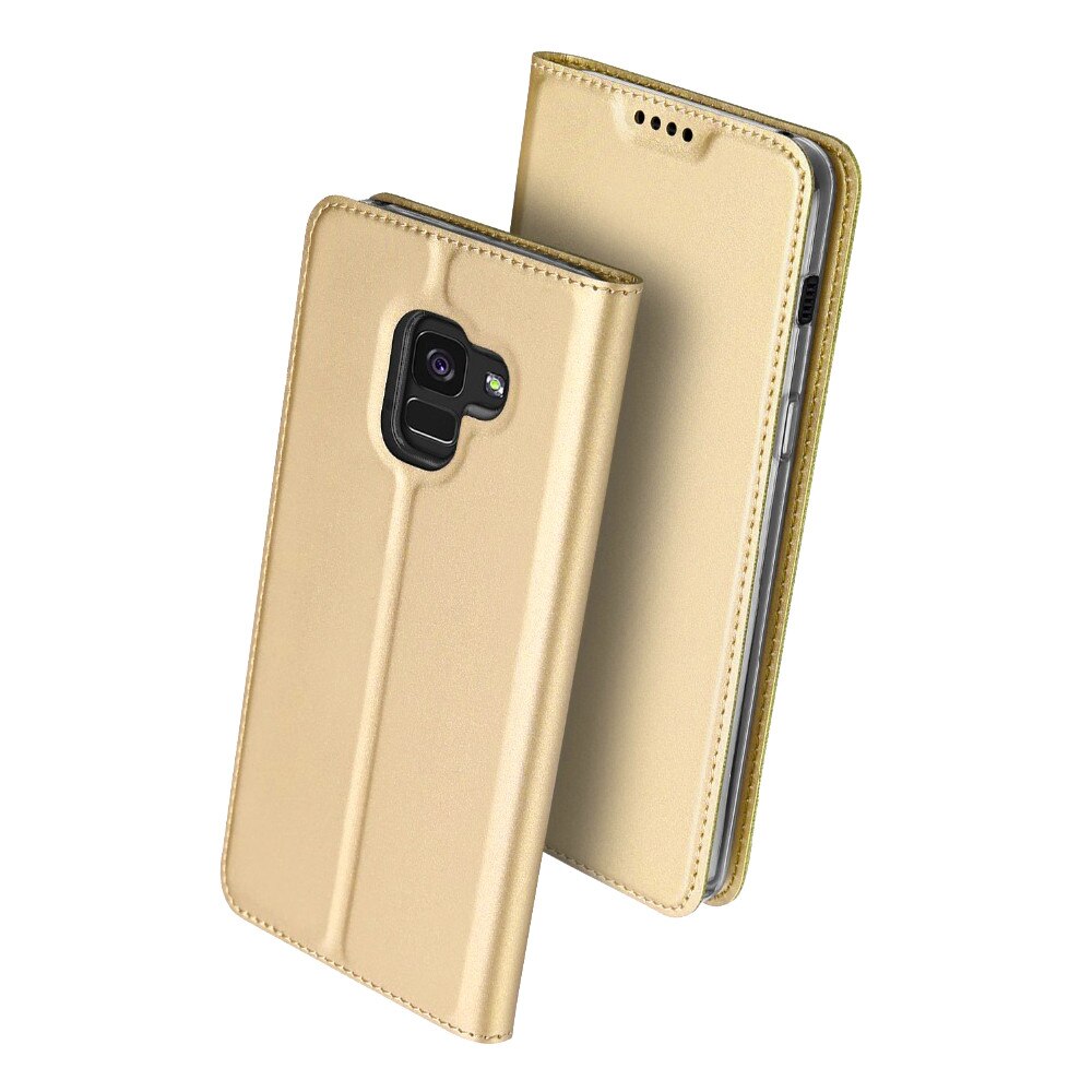 Husa carte flip wallet Dux Ducis pentru Samsung Galaxy A6, auriu