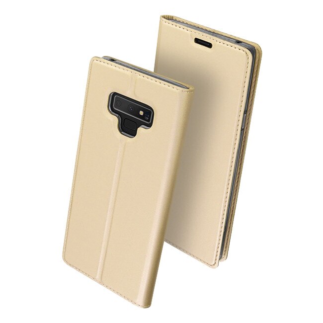 Husa carte flip wallet Dux Ducis pentru Samsung Galaxy Note 9, auriu
