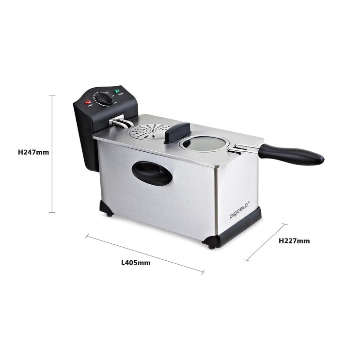 Friteuza Aigostar 30HEZ, 3L, 2200W, Inox
