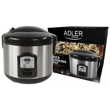 Aparat de gatit orez Adler, Capacitate 1.5l , 2 functii, Gatire si mentinere la cald, Negru/Argintiu Aparat de gatit orez Adler, Capacitate 1.5l , 2 functii, Gatire si mentinere la cald, Negru/Argintiu