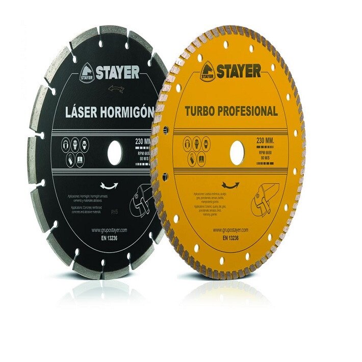 Set 2 discuri diamantate 115 mm Laser Hormigon + Turbo profesionale