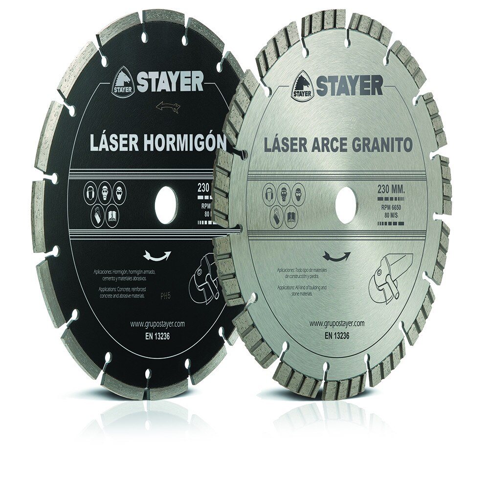 Set 2 discuri discuri diamantate 125 mm Laser Hormigon + Laser Granito