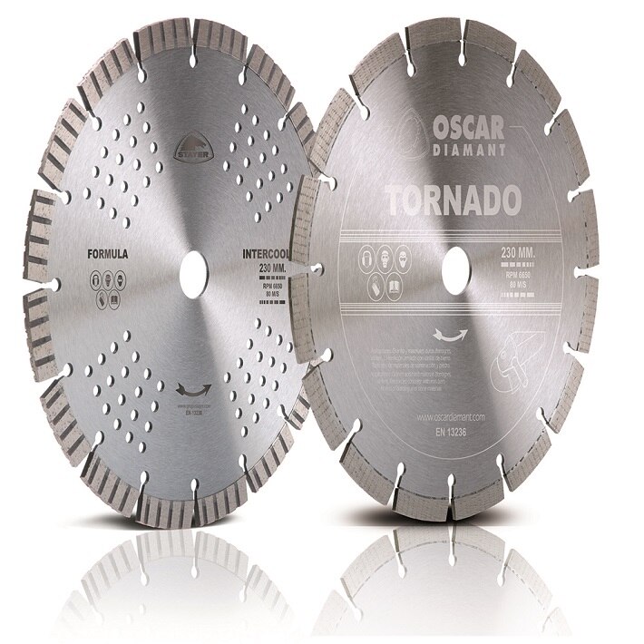 Set 2 discuri discuri diamantate 230 mm Tornado Silencioso + Formula Intercooler