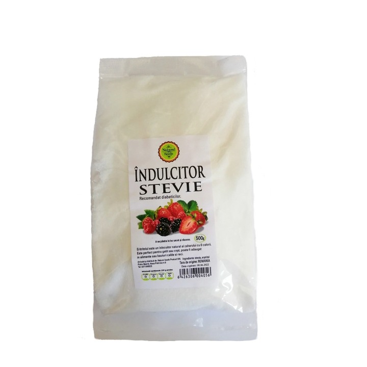Natural Seeds Product Édesítőszer, steviával, 500 gr