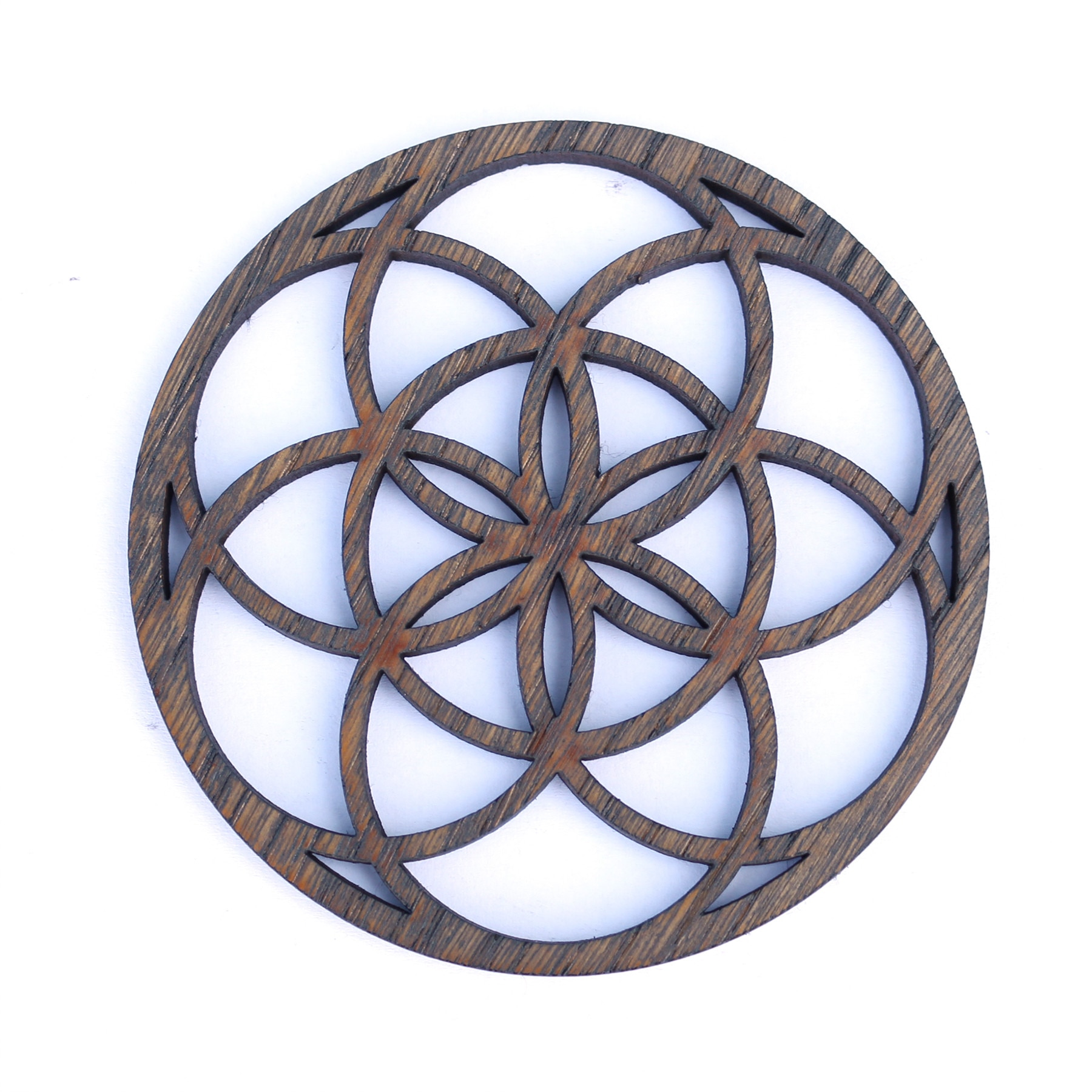 Suport / Coaster pahar model Samanta Vietii Origine din furnir stejar colorat Charcoal