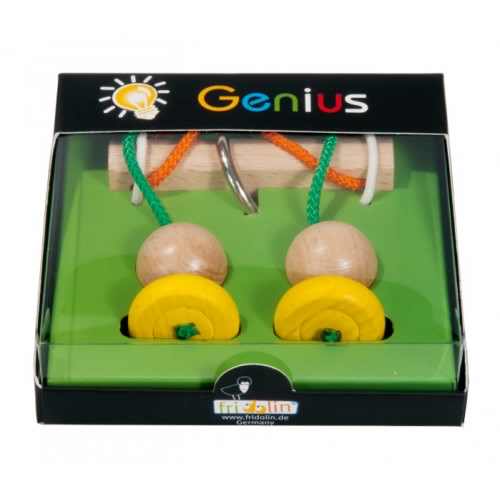 Joc logic IQ Test Genius Elibereaza inelul, piese galbene