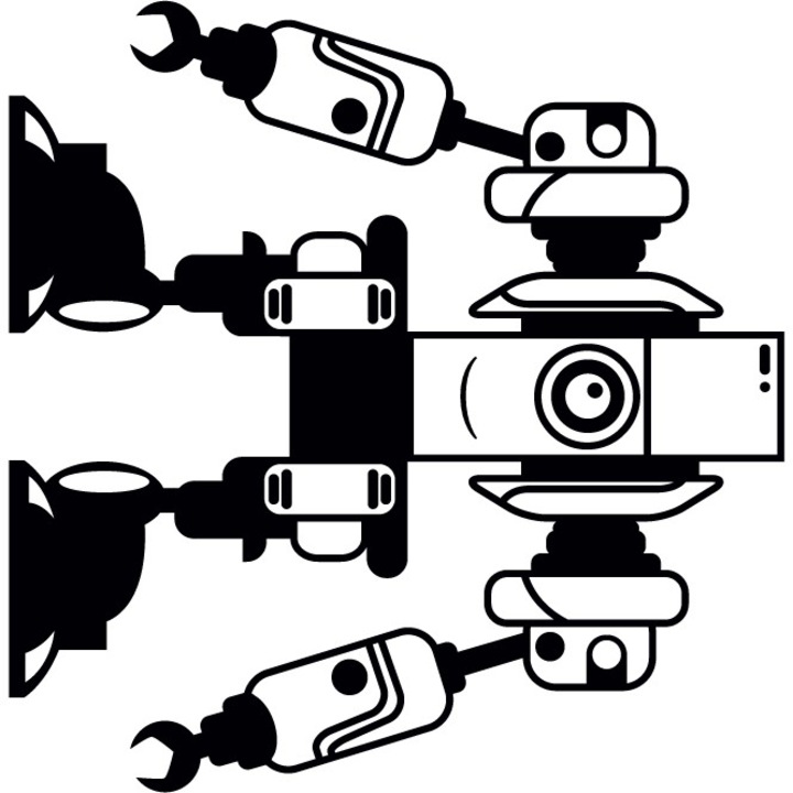 Robot - Sticker Decorativ - Negru - 89 x 91 cm
