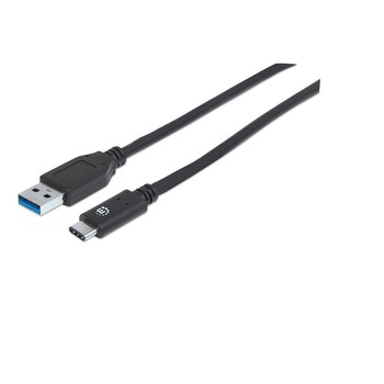 Cablu USB Manhattan, USB 3.1, 1 m, Negru Cablu USB Manhattan, USB 3.1, 1 m, Negru