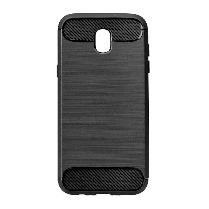 Силиконов калъф гръб кейс MBX Carbon - Samsung J730 Galaxy J7 (2017), Черен