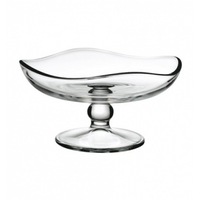 Fructiera sticla ovala cu picior Toscana