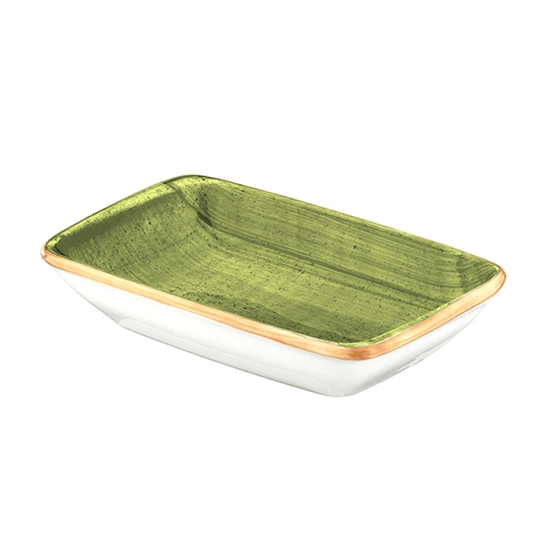 Farfurie dreptunghilara din portelan BONNA colectia THERAPY 15x9cm