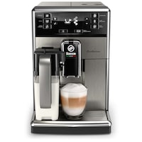 Espressor automat Saeco PicoBaristo SM5473/10, 10 bauturi, Carafa pentru lapte integrata 0.5 L, filtru AquaClean, Inox/Negru