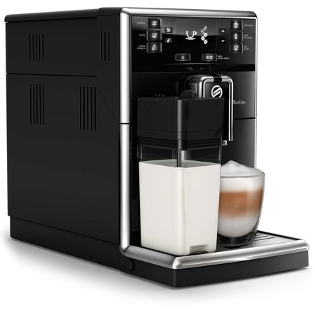 Espressor automat Saeco PicoBaristo SM5460/10, 10 bauturi, Carafa pentru lapte integrata 0,5 L, filtru AquaClean, Negru