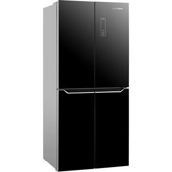 Frigider side by side Heinner HSBS-H421MNFGBKE++, 421 l, Full No Frost, Compresor inverter, Display touch, Dual Fresh zone, Clasa E, H 180 cm, Sticla neagra Frigider side by side Heinner HSBS-H421MNFGBKE++, 421 l, Full No Frost, Compresor inverter, Display touch, Dual Fresh zone, Clasa E, H 180 cm, Sticla neagra