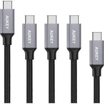 Cablu de date AUKEY, Impulse Series, 5-Pack USB 3.1 Gen 1 USB-A to C Cablu de date AUKEY, Impulse Series, 5-Pack USB 3.1 Gen 1 USB-A to C