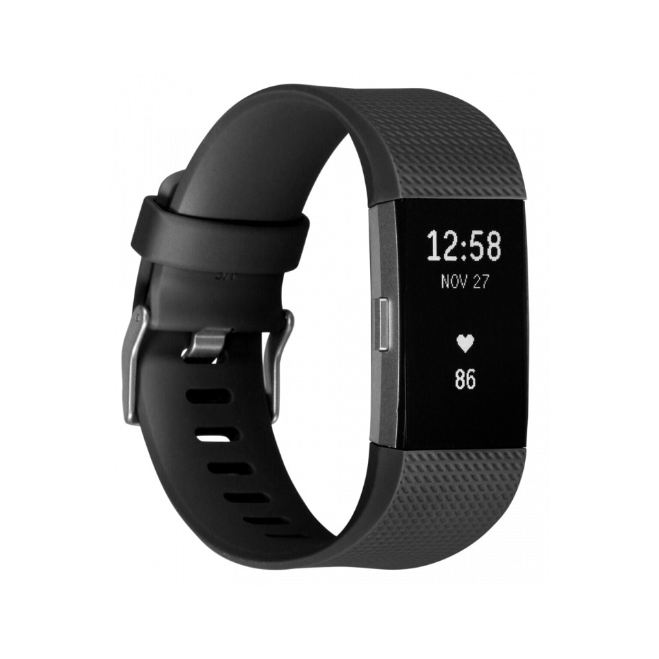 fitbit charge 2 black silver large
