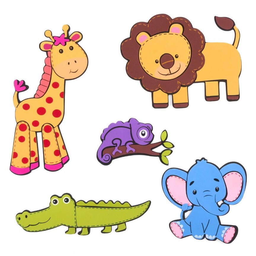 Sticker Zola® perete, Jungla, 5 bucati