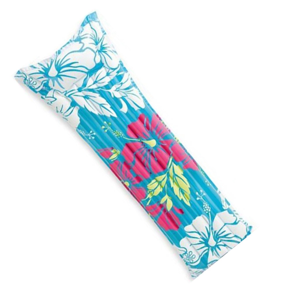Saltea gonflabila pentru apa, Intex, model floral, albastru-roz