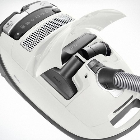 Aspirator cu sac Miele Complete C3 Jubilee Eco Line Lows, 550 W, 4.5 L, Perie Parchet, Perie universala, Filtru AirCleanPlus, Alb