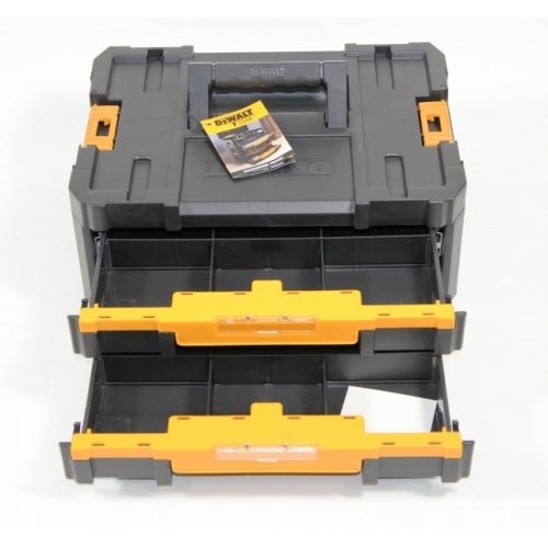 DeWALT TStak Tool Storage 2 drawers Plastic Tool Box, 314.2 x 440 x 314.2mm