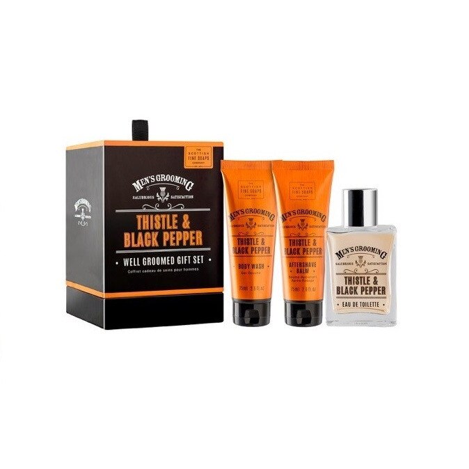 Set cadou Well Groomed: Apa de toaleta 50ml, Gel de dus 75ml, After shave balsam 75ml