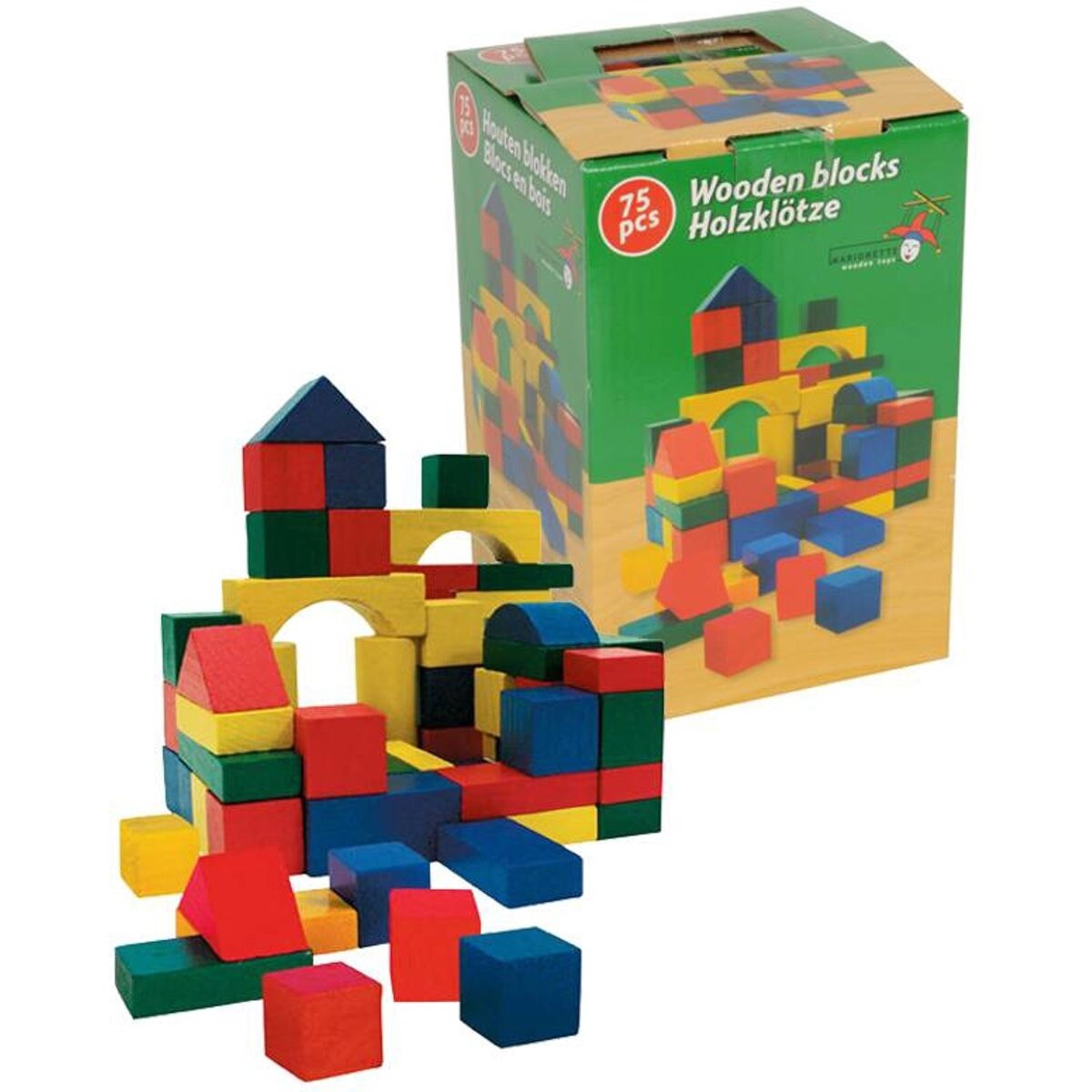 Cuburi din lemn 75buc