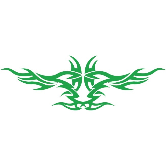 Sticker auto - Motiv tribal simetric - Verde - 50x17 cm