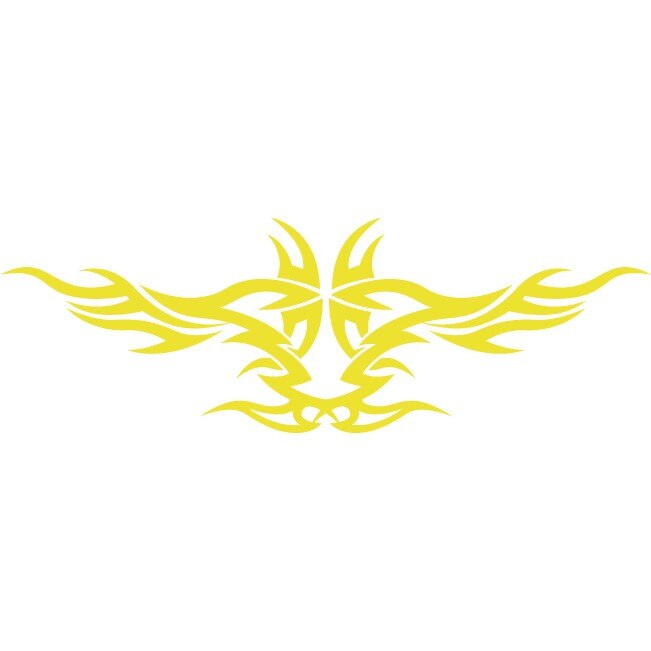 Sticker auto - Motiv tribal simetric - Lemon - 50x17 cm