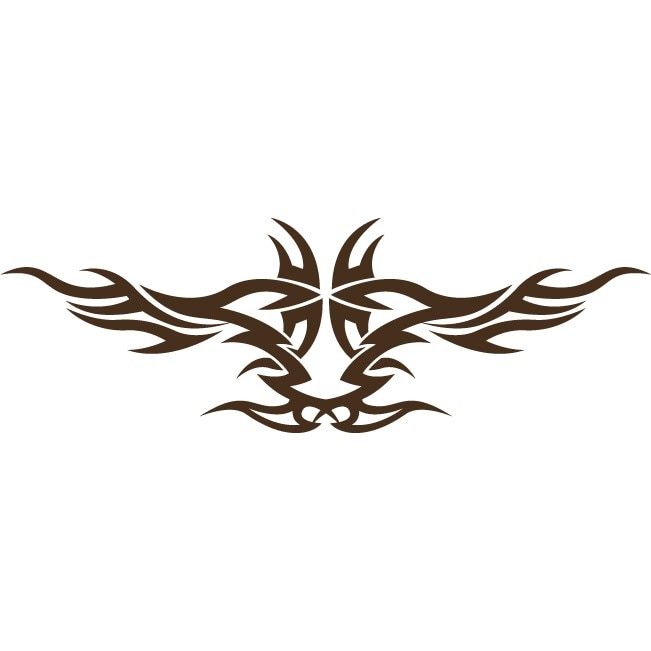 Sticker auto - Motiv tribal simetric - Choco - 50x17 cm