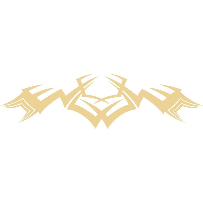 Sticker auto - Fulger tribal - Bej - 50x14 cm