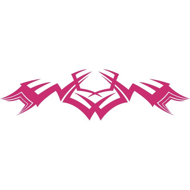 Sticker auto - Fulger tribal - Magenta - 50x14 cm